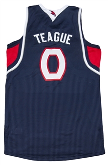 2013-2014 Jeff Teague Game Used Photo Matched  Atlanta Hawks  Away Jersey (Meigray)